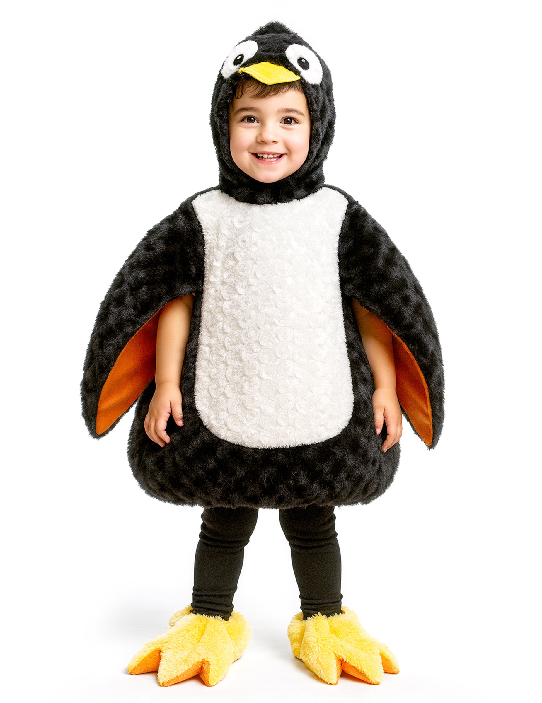 Pinguin Kinderkostüm Plüsch schwarz-weiß Pinguin Kinderkostüm Plüsch schwarz-weiß von VIVING COSTUMES / JUINSA