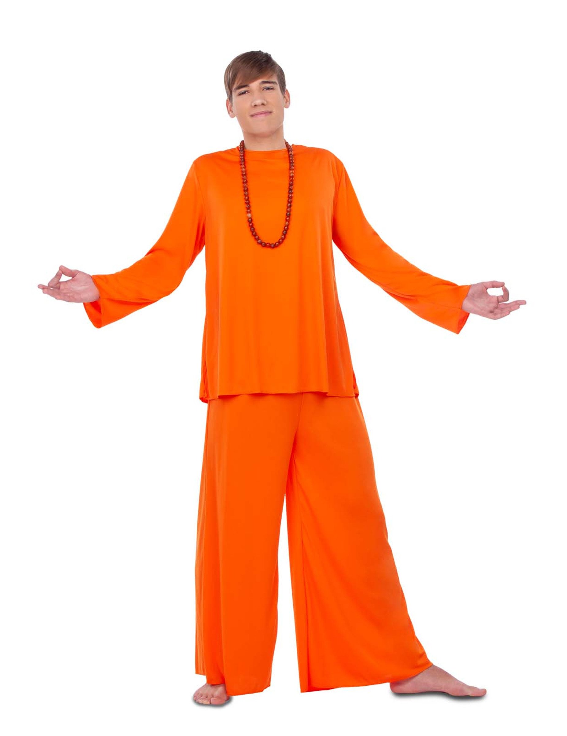 Religiöses Faschingskostüm für Herren Guru Hare Krishna orange von VIVING COSTUMES / JUINSA