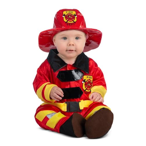 VIVING Feuerwehrmann-Kostüm für Babys, Größe 7-12 cm von VIVING