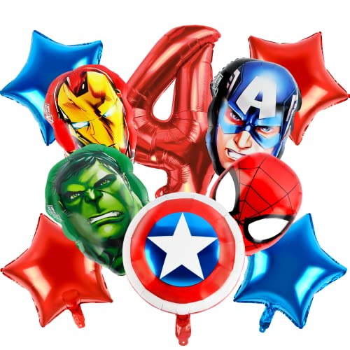 Avengers Folienballon,10 Stück Superhelden Party Ballons, Jungen Avengers Luftballons, Geburtstag Deko Spider Man Luftballons, für Kinder Luftballon Party Supplies Dekoration von VIYAAN