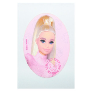 Aufbügeletikett Barbie Limited Edition oval 8 x 11 cm von VJ Green