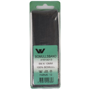 Baumwoll-Gurtband Schwarz 13mm 5m von VJ Green