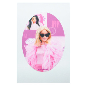 Aufbügeletikett Barbie Sonnenbrille oval 8 x 11 cm von VJ Green