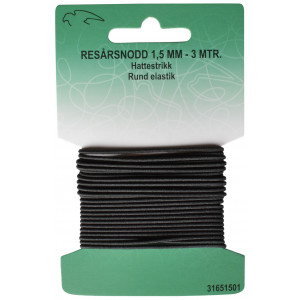 Elastisches Band rund Schwarz 1,5mm 3m von VJ Green