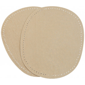 Ausbesserungs-Patches Wildleder Oval Beige 10,5x13,2cm - 2 Stück von VJ Green