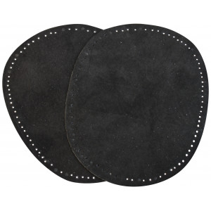 Ausbesserungs-Patches Wildleder Oval Schwarz 10,5x13,2cm - 2 Stück von VJ Green