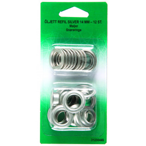 Ösen Nachfüllpack 14mm Silber - 12 Stk von VJ Green