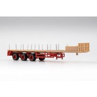 VK MODELLE 02381 1:87 Ballast-Trailer 3achsig, beige-rot von VK-MODELLE