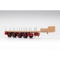 VK MODELLE 02481 1:87 Ballast-Trailer 4achsig, BEIGE-ROT von VK-MODELLE