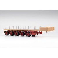 VK MODELLE 02581 H0 Ballast-Trailer 5-achsig, beige-rot von VK-MODELLE