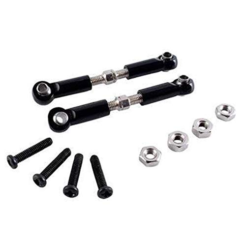 Aluminium Front Upper Federarm Lenkung Linkage Rod Link 0020 für WLtoys 12428 12423 1/12 RC Car Crawler Short Course Truck Auto Zubehör (Color : Black) von VLIZO