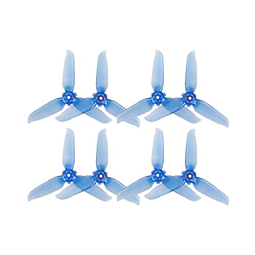 VLIZO 2 Paar/4 Paar DREI-Blatt-farbige transparente Propeller für DJI FPV Propeller-Drohnen-Zubehör (Farbe: Rot 2 Paar) (Color : Blue 4 Pairs) von VLIZO