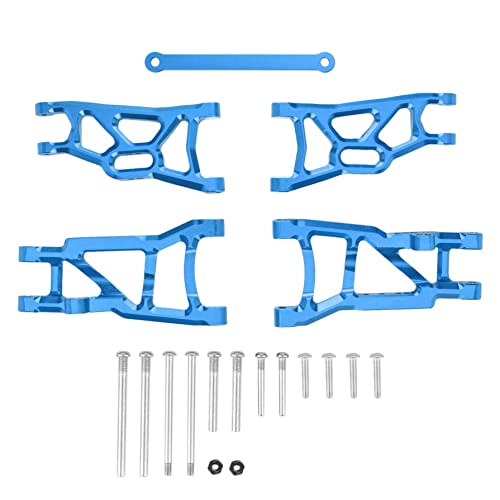 Vorder- und Hinterradaufhängungsarm-Set aus Metall for 1/10 Traxxas Slash 2WD VXL Nitro Slash Rustler F-150 RC Car Upgrades Teile (Color : Blauw) von VLIZO