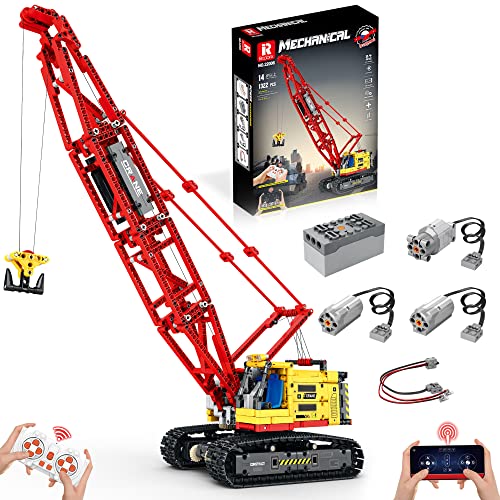 VLites Technik Ferngesteuert Kran klemmbausteine 1322 Teile, Crawler Mechanical Crane mit Motor, Geschenk für Erwachsene und Jungen VLites Technik Ferngesteuert Kran klemmbausteine 1322 Teile, Crawler Mechanical Crane mit Motor, Geschenk für Erwachsene und Jungen von VLites