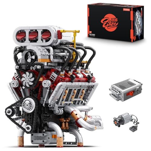 Y15001 V8 Motor Bausatz Bausteine, 2347 Teile mit Motoren Batteriekasten Klemmbausteine Engine Modellbausatz Bausteinset Y15001 V8 Motor Bausatz Bausteine, 2347 Teile mit Motoren Batteriekasten Klemmbausteine Engine Modellbausatz Bausteinset von VLites