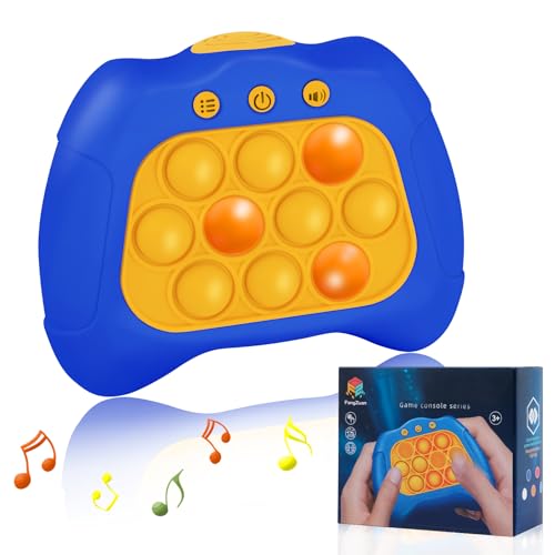 Puzzle Spiel, Elektronischer Whack Mole Spiel, Pro Light Up Game, Bubble Sensory Squeeze Toys, Geschenk für Kinder - Blau von VMUTGA