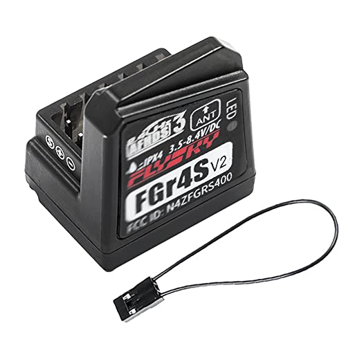 VOANZO 4-Kanal 2.4G Spektrum Empfänger FGR4S V2 RC Empfänger Kompatibel mit FrSky NB4 für 1/10 RC Car/Rudering/Crawler von VOANZO