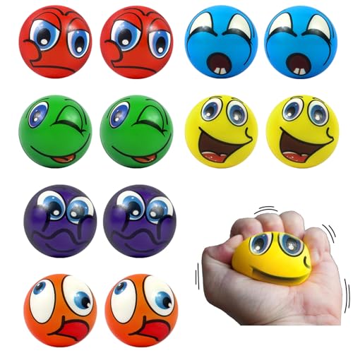 VOCDEMERI Stressbälle 12 Stück Squishy Anti Stress bälle knautschball Farbe Anti Stress Spielzeug Ball Anti Stress Spielzeug Bälle Anti Stress Spielzeug für Kinder und Erwachsene（6cm/2.36inch） von VOCDEMERI