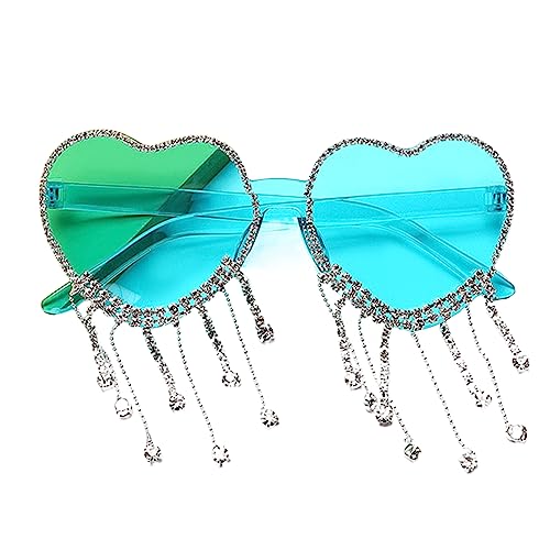 VOCUE Herzbrille Frau mit Strass Herz Partybrille Strand von VOCUE