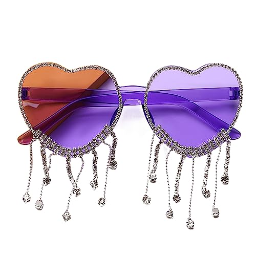 VOCUE Herzbrille Frau mit Strass Herz Partybrille Strand von VOCUE