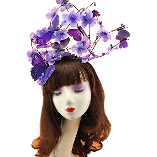 VOCUE Schmetterlinge Fascinator Hut Monarchen Schmetterlinge Stirnband Party Kopfschmuck Halloween Kostüm Cosplay Zubehör von VOCUE