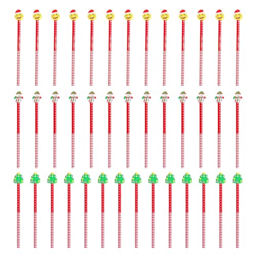 VOCUE Weihnachts-Bleistifte mit Radiergummis, 40-teiliges Schreibwaren-Set, Weihnachtsgeschenk, Partyzubehör für Kinder, Geschenk von VOCUE