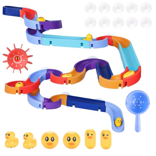 Badewannenspielzeug 48 Stück, Badespielzeug ab 3 Jahr, DIY Kugelbahn Wasserspielzeug mit Saugnäpfen, Badewannen Spielzeug Kinder, Badespaß Geschenk für Mädchen und Jungen ab 3 4 5 6 Jahre Badewannenspielzeug 48 Stück, Badespielzeug ab 3 Jahr, DIY Kugelbahn Wasserspielzeug mit Saugnäpfen, Badewannen Spielzeug Kinder, Badespaß Geschenk für Mädchen und Jungen ab 3 4 5 6 Jahre von VOHESEA