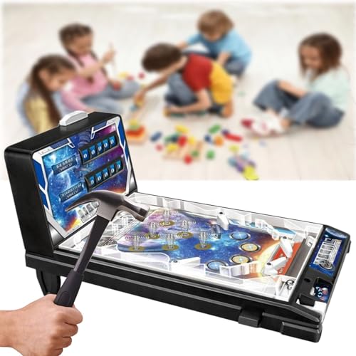 VOIRDA Advanced Pinball Game Elektronischer Flipper mit Digitalzähler, Licht- und Soundeffekten Actionspiel und Reflexion Tisch-Flipperspiel für Kinder und Familien von VOIRDA