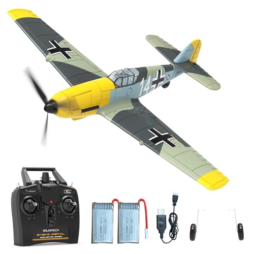 VOLANTEXRC RC Flugzeug Messerschmitt BF-109 V2, 4CH Ferngesteuertes Flugzeug, RC Plane RTF, RC Flugzeug für Anfänger, 4 Kanal RC Flugzeug, RC Segelflugzeugspielzeug für Anfänger, Kinder, Erwachsene von VOLANTEXRC