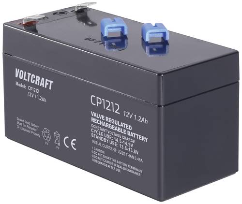 VOLTCRAFT CE12V/1,2Ah VC-12713955 Bleiakku 12V 1.2Ah Blei-Vlies (AGM) (B x H x T) 97 x 58 x 43mm Fla von VOLTCRAFT