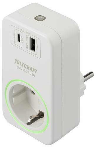 VOLTCRAFT SEM6503 Energiekosten-Messgerät USB-Schnittstelle, inkl. Funksteckdose, Datenexport, Date von VOLTCRAFT