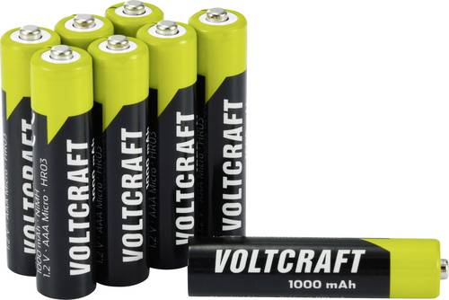 VOLTCRAFT VC-16043045 Micro (AAA)-Akku NiMH 1000 mAh 1.2V 8St. von VOLTCRAFT