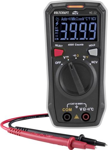 VOLTCRAFT VC-22 SE Hand-Multimeter digital CAT III 600V Anzeige (Counts): 4000 von VOLTCRAFT