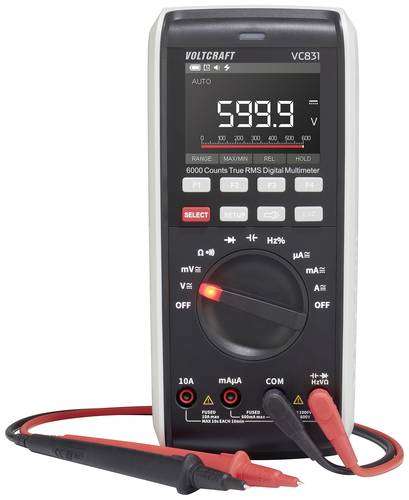 VOLTCRAFT VC831 Hand-Multimeter digital CAT III 1000 V, CAT IV 600V Anzeige (Counts): 6000 von VOLTCRAFT