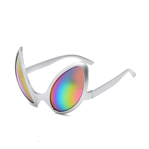 VONCYKI Lustige Brille mit grünem rosa Kontrast, Hip-Hop, asymmetrisch, dreieckig, Party-Dekorationen (B 03) von VONCYKI