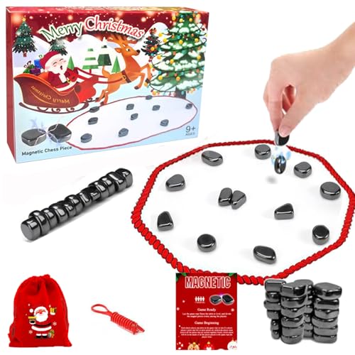 Magnetisches Schachspiel Steine, Tragbares Magnet Schach Magnetic Chess Game Schachbrett Magnetisch Tisch Magnetspiel für Kinder Erwachsene Geburtstag (D) von VORAE