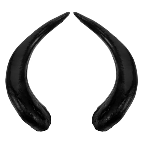 VOSAREA 1 Paar Nachahmung Von Horn Bullenhörner Selber Machen Haarschmuck Zum Selbermachen Stirnband Ochsenhorn Kopfschmuck Ochsenhörner Diy Kostüm Ochsenhorn Hörner Cosplay Black Plastik von VOSAREA