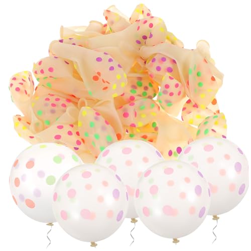 VOSAREA 1 Packung Fluoreszierender Ballon Leuchtende Ballons Transparenter Ballon Party Ballons Neon Ballons Hochzeitsdekorationen Ballons Neon Partyzubehör Schwarze Ballons von VOSAREA