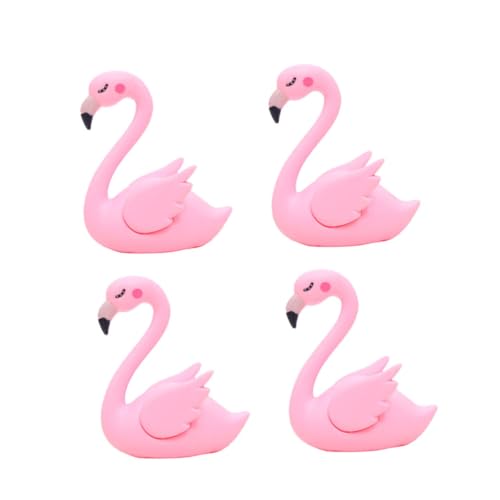 VOSAREA 1 Satz Kuchendekoration Kuchenverzierung Schicke Flamingo Dekoration Tierdekoration Mini Tierfiguren Dekoration Für Auto Miniatur Tierfiguren Kuchen Flamingo 4 Stück von VOSAREA