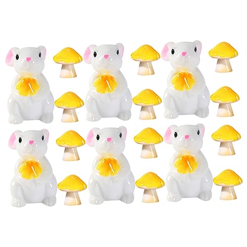 VOSAREA 1 Set Mikro Landschafts Kaninchen Mini Kaninchen Figuren Miniatur Dekoration Kaninchen Ornamente Feengarten Kaninchen Feengarten Hase Mini Spielzeug Spielzeug Pilz Dekor von VOSAREA