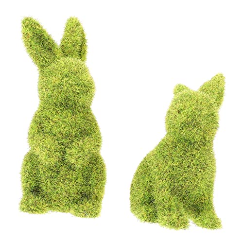 VOSAREA 2 Stück Beflockte Kaninchentiere Foto Requisite Osterschmuck Hasen Hasen Gartenfiguren Kaninchen Ornament Beflockter Osterhase Plüsch Hasenspielzeug von VOSAREA