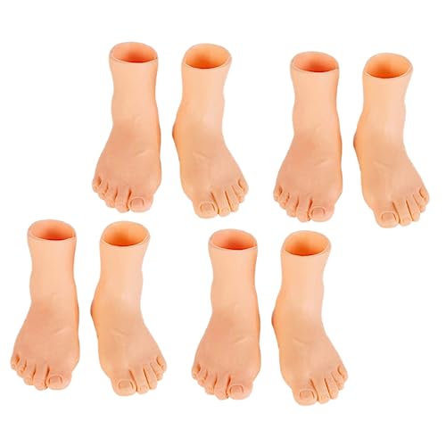 VOSAREA 8st Mini-realistische Hand Winzige Fingerhände Fingerschuhe Cartoon-fingerpuppen Dehnbare Fingerpuppen Neuheit Fingerpuppen Geschichte Erzählende Fingerpuppe Light Brown Plastik von VOSAREA