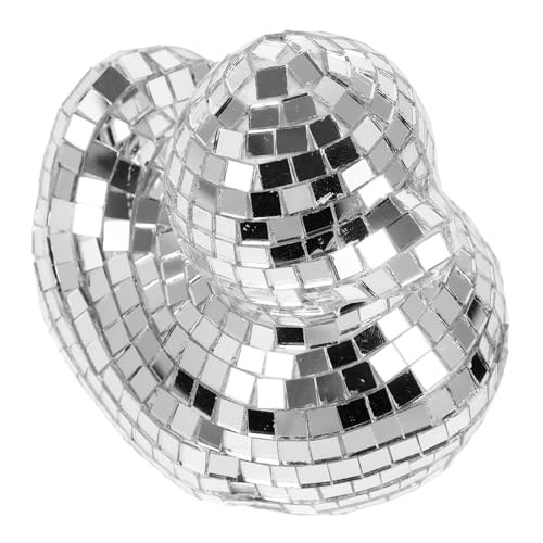 VOSAREA Disco-Ente Glasdekoration kreatives Ornament hochzeitsdekoration Spiegel-Disco-Kugel-Dekorationen Disco-Kugel-Tischdekoration Entenball-Dekor Entendekor Spiegelball Schaum Silver von VOSAREA