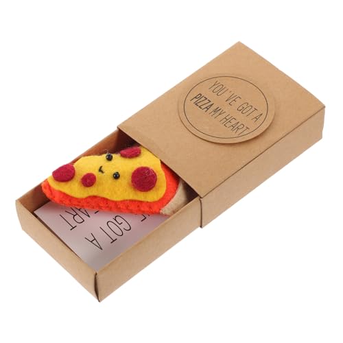 VOSAREA Kasten Mini-Pizza-geschenkbox Pizzadekoration Pizza-gastgeschenke Festivalgeschenk Freundschaftsspielzeug Pizza-Spielzeug Vlies von VOSAREA