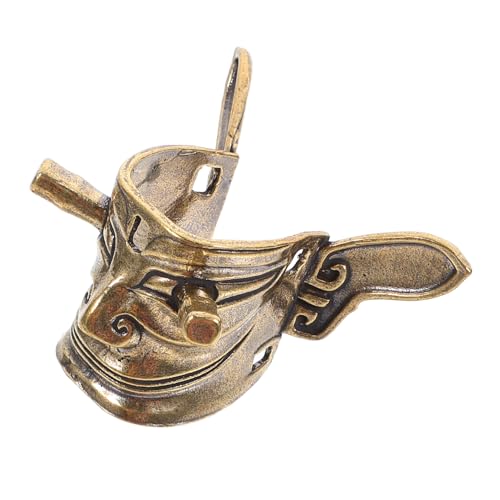 VOSAREA Sanxingdui Messingwaren Halskette Halloween Maske Anhänger Schmuck Halloween Accessoires Künstlerischer Schmuck Sanxingdui Ornament Traditionelle Chinesische Ornamente von VOSAREA