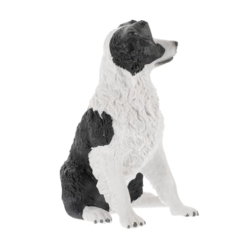 VOSAREA Klein Hund Simulation Haustier Hund Realistischer Hund Kleine Hundefiguren Hund Sammlerfigur Hundestatue Lebensechter Hund Border Collie Hundefigur Hundefigur Tiere Spielzeug Spielset Modell von VOSAREA