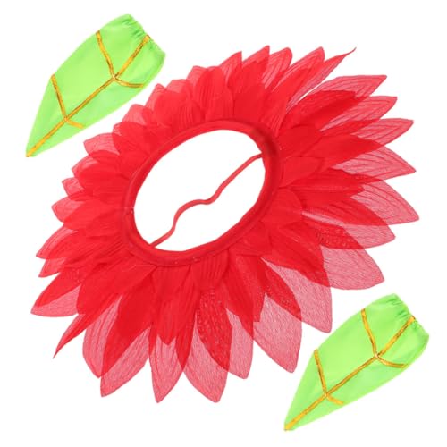 VOSAREA Sonnenblumenkopfbedeckung Halloween-Sonnenblumen-Kopfbedeckung Blumenkostüm Für Kinder Halloween-blumenkopfbedeckung Sonnenblumen-Kopfschmuck Lustige Hüte Für Party Seidentuch von VOSAREA