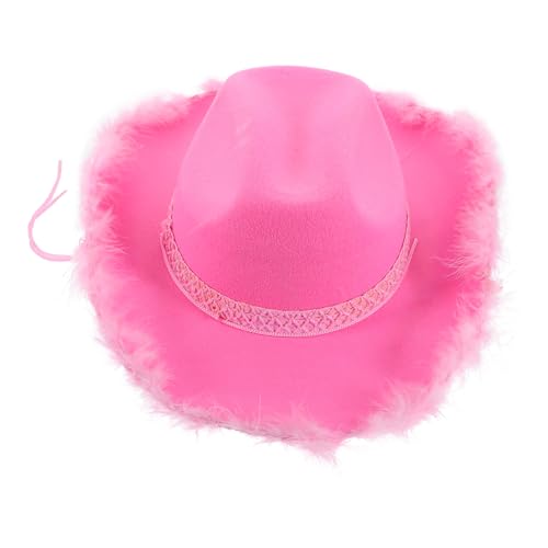 VOSAREA Western Hut Hüte Für Damen Cowgirl Hut Damen Hut Performance Kostüm Zubehör Cowgirl Kappe Western Hut Cowgirl Kostüm Cowgirl Hut Für Damen Western Stil Kuhhut von VOSAREA