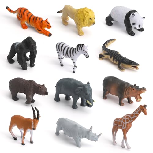 VOSSOT 12 Stück Wald Tierfiguren, Plastiktiere Zoo kleine Dschungel Plastiktiere Tier Figuren Kinder Klein Tierfiguren, Mini Animals Figures für Kuchendeckel Weihnachts Geburtstagsgeschenk Kinder VOSSOT 12 Stück Wald Tierfiguren, Plastiktiere Zoo kleine Dschungel Plastiktiere Tier Figuren Kinder Klein Tierfiguren, Mini Animals Figures für Kuchendeckel Weihnachts Geburtstagsgeschenk Kinder von VOSSOT