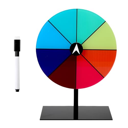 VOSSOT Glücksrad Zum Drehen, Glücksrad Spielzeug, 20cm Spinnings Prize Wheel, Tabletop Spinnings Prize Wheel, Drehendes Preisrad Für Karneval, Messen, Gewinnen Von Fortune-Spin-Spielen von VOSSOT